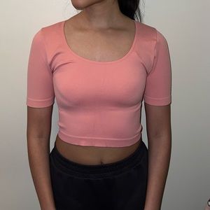 Primark pink skin fit crop top